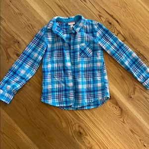 cute flannel top for girls!